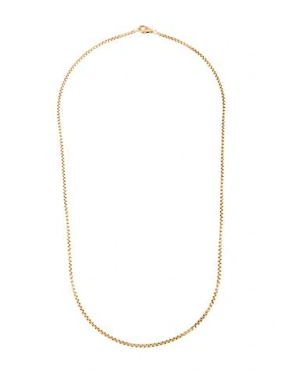 Pre-owned David Yurman 18k Box Chain Necklace, 24" In Multicolor