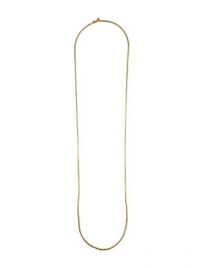 Pre-owned David Yurman 18k Box Chain Necklace, 48" In Multicolor
