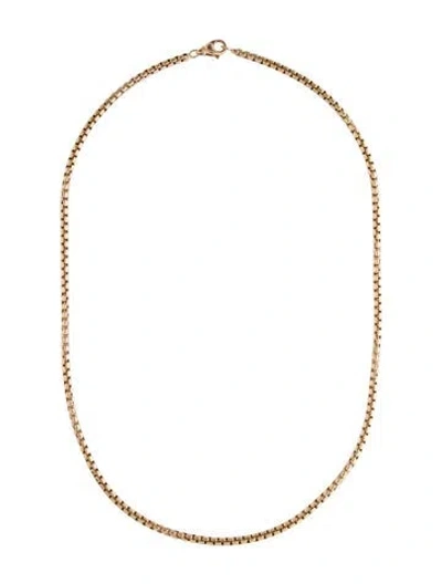 Pre-owned David Yurman 18k Box Link Chain, 22" In Multi