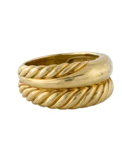 Pre-owned David Yurman 18k Cable Band In Multi