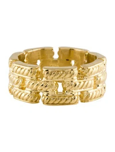 Pre-owned David Yurman 18k Cable Link Band In Multi