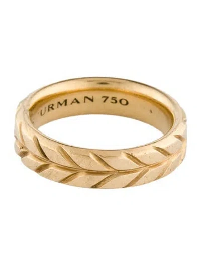 Pre-owned David Yurman 18k Chevron Band In Multi