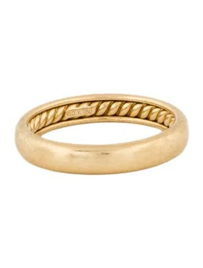 Pre-owned David Yurman 18k Classic Wedding Band In Multi