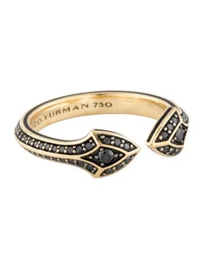 Pre-owned David Yurman 18k Diamond Armory Ring In Multi