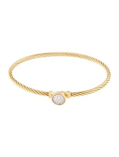 Pre-owned David Yurman 18k Diamond Chatelaine Bangle, 6.5" In Multi