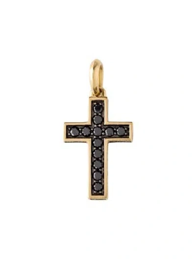 Pre-owned David Yurman 18k Diamond Cross Pendant, 1.5" In Multicolor