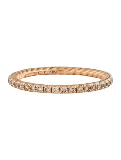 Pre-owned David Yurman 18k Diamond Eden Eternity Band In Multi