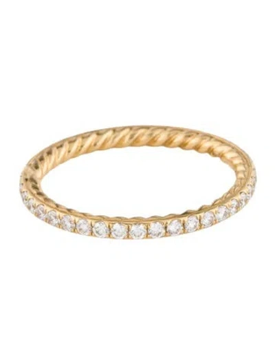 Pre-owned David Yurman 18k Diamond Eden Eternity Band In Multi