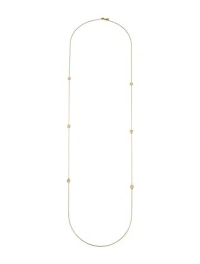 Pre-owned David Yurman 18k Diamond Long Infinity Station Necklace, 41" In Multi