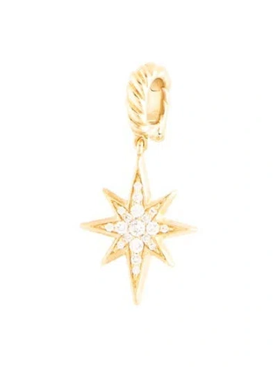 Pre-owned David Yurman 18k Diamond North Star Amulet Charm, 1" In Multicolor