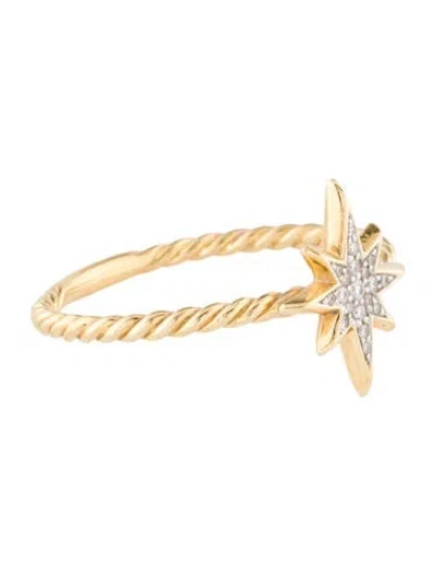 Pre-owned David Yurman 18k Diamond North Star Stack Ring In Multi