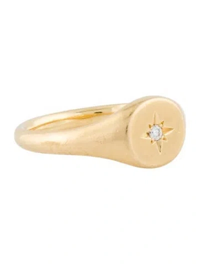Pre-owned David Yurman 18k Diamond Pinky Ring In Multi