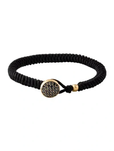 Pre-owned David Yurman 18k Diamond Woven Nylon Bangle Bracelet, 6.25" In Multi