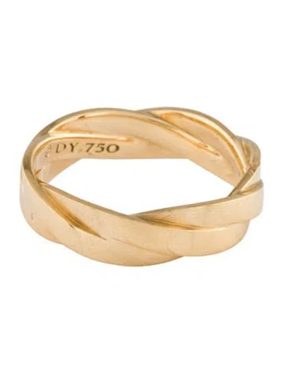 Pre-owned David Yurman 18k Dy Helios™ Band Ring In Multi