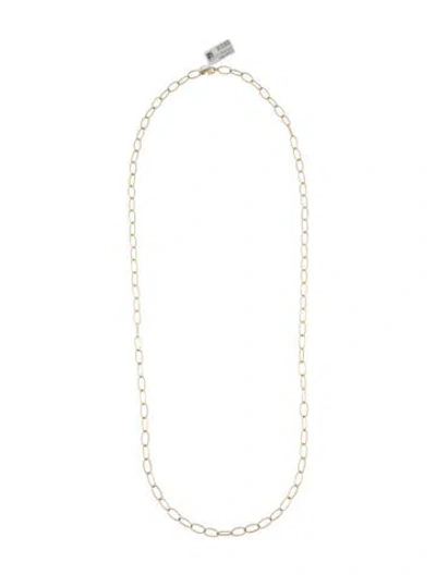 Pre-owned David Yurman 18k Elongated Oval Link Necklace, 32" In Multi