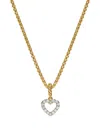 David Yurman 18k Gold Micro Pavé© Open Heart Diamond Necklace
