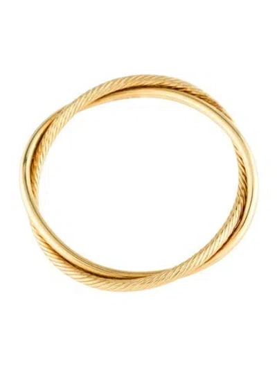 Pre-owned David Yurman 18k Infinity Bangle, 7.5" In Multi