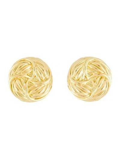 Pre-owned David Yurman 18k Infinity Love Knot Clip-on Earrings In Multi
