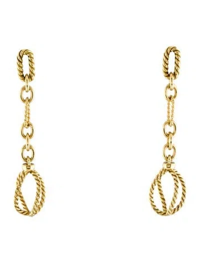 Pre-owned David Yurman 18k Lantana Drop Earrings In Multi