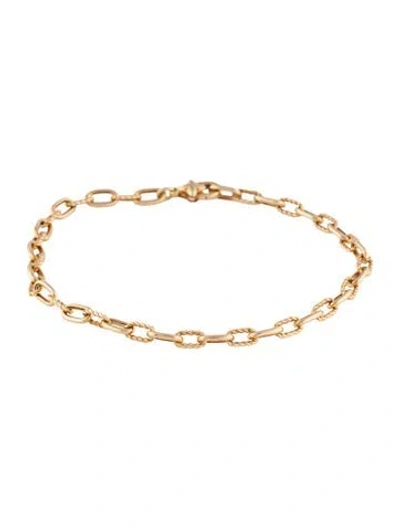 Pre-owned David Yurman 18k Madison Chain Link Bracelet, 7" In Multicolor