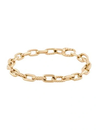 Pre-owned David Yurman 18k Madison Link Bracelet, 6.75" In Multi