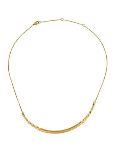 Pre-owned David Yurman 18k Pure Form Necklace, 17" In Multicolor