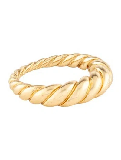 Pre-owned David Yurman 18k Pure Form Stackable Band Ring In Multi