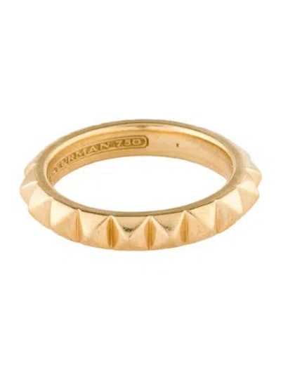 Pre-owned David Yurman 18k Pyramid Band In Multi