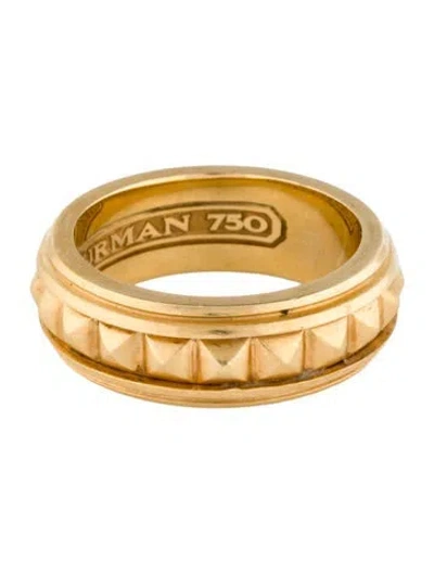 Pre-owned David Yurman 18k Pyramid Band In Multi