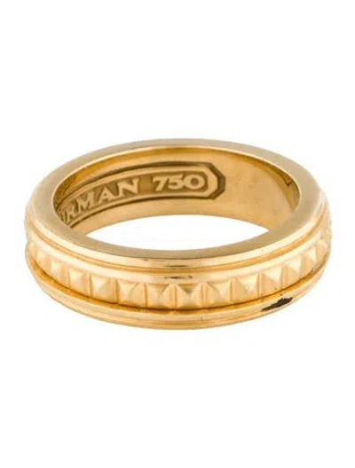 Pre-owned David Yurman 18k Pyramid Band Ring In Multi