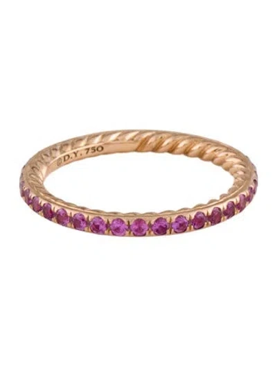 Pre-owned David Yurman 18k Ruby Eden Band In Multi