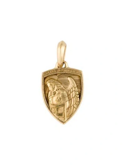 Pre-owned David Yurman 18k Saint Michael Amulet Pendant In Multicolor