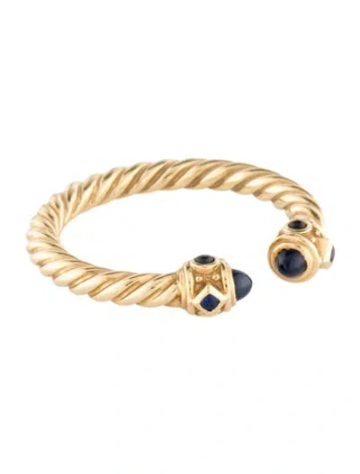 Pre-owned David Yurman 18k Sapphire Renaissance Ring In Multi