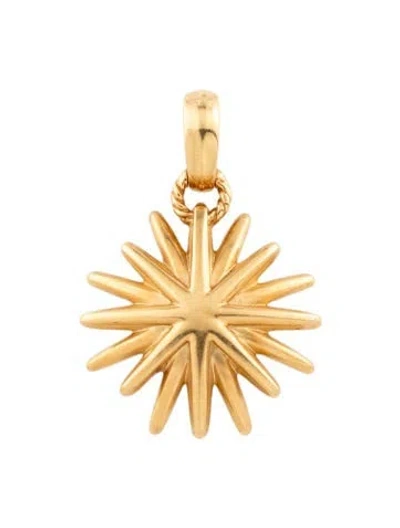 Pre-owned David Yurman 18k Starburst Amulet Pendant In Multicolor