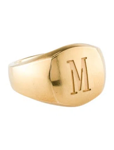 Pre-owned David Yurman 18k Streamline Signet Ring In Multi