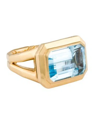 Pre-owned David Yurman 18k Topaz Novella Ring In Multi