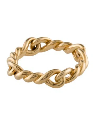 Pre-owned David Yurman 18k Twist Knot Ring In Multi