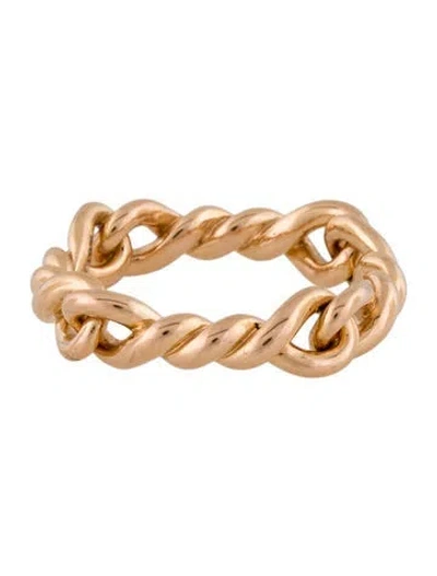 Pre-owned David Yurman 18k Twist Knot Ring In Multi