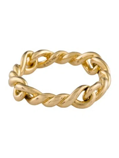 Pre-owned David Yurman 18k Twist Knot Ring In Multi