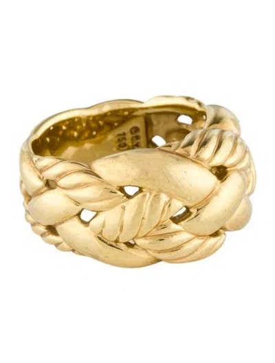 Pre-owned David Yurman 18k Woven Band In Multi