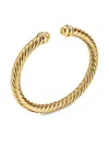 David Yurman 18k Yellow Gold Cablespira® Flex Diamond Bracelet In Gold
