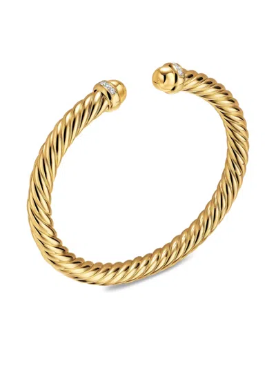 David Yurman 18k Yellow Gold Cablespira® Flex Diamond Bracelet