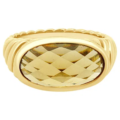 Pre-owned David Yurman 18k Yellow Gold Citrine Noblesse Collection Ring