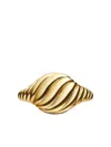 David Yurman 18k Yellow Gold Mini Cable Ring In Gold