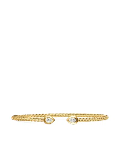 David Yurman 18k Yellow Gold Petite Modern Renaissance Diamond Bracelet