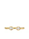 David Yurman 18k Yellow Gold Petite Modern Renaissance Diamond Ring In Gold