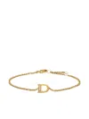 David Yurman 18k Yellow Gold Petite Pavé Initial Diamond Bracelet In Gold