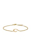 David Yurman 18k Yellow Gold Petite Pavé Initial Diamond Bracelet In Gold