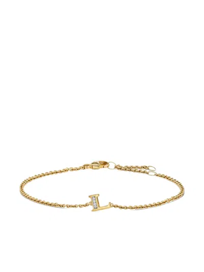 David Yurman 18k Yellow Gold Petite Pavé Initial Diamonds Bracelet