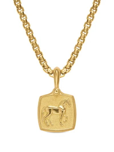 David Yurman 18k Yellow Gold Petrvs Horse-amulet Necklace